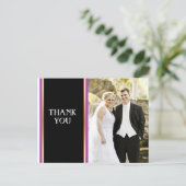 Schwarz, Lila und Gold Einfache Eleganz Postkarte (Stehend Vorderseite)