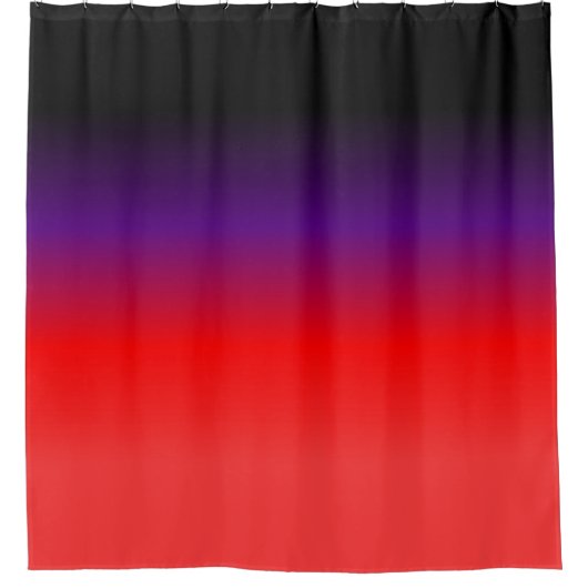 Schwarz, Lila und rot Duschvorhang (Vorderseite)