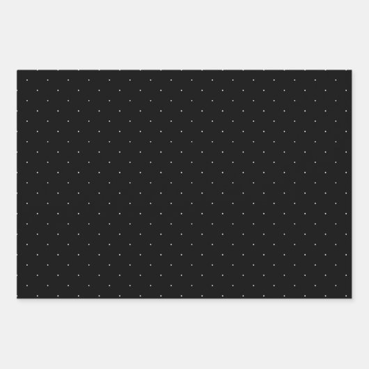Schwarz, Lila und Weiß-Micro-Polka-Dot-Set 3 Geschenkpapier Set (Vorderseite 3)