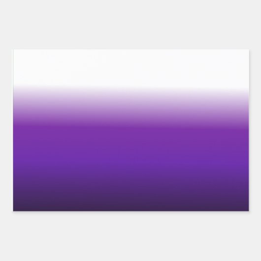 Schwarz-Lila weißes Ombre-Wrapping Paper Set Geschenkpapier Set (Vorderseite 2)