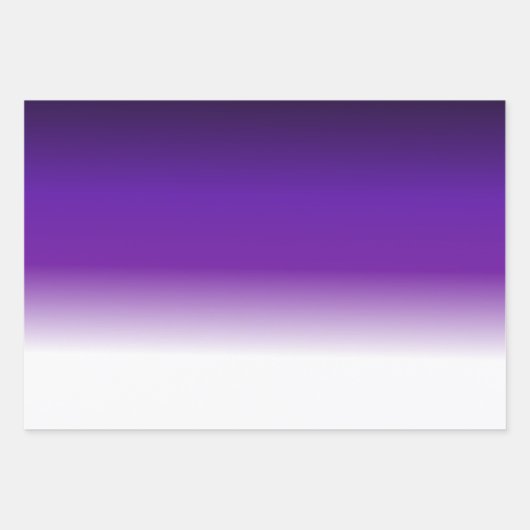 Schwarz-Lila weißes Ombre-Wrapping Paper Set Geschenkpapier Set (Vorderseite)