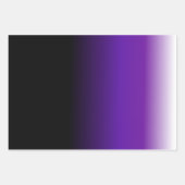 Schwarz-Lila weißes Ombre-Wrapping Paper Set Geschenkpapier Set (Vorderseite 3)