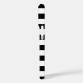 Schwarz-Limon-Streifen-Monogramm Case-Mate iPhone Hülle (Rückseite / Links)