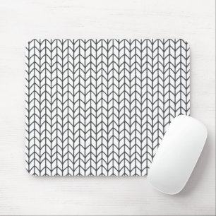 SCHWARZ LINIERT GESTRICKT Mauspad