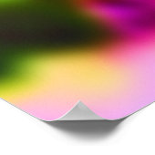 Schwarz-Linse-Grün-Blume auf mehrfarbiger Rückseit Poster (Ecke)