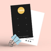 Schwarz-Logo-Add-Logo-6-Loch-Gestell-Ohrring-Anzei