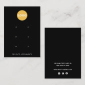 Schwarz-Logo-Add-Logo-6-Loch-Gestell-Ohrring Visitenkarte (Vorne/Hinten)