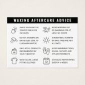 Schwarz-Logo Moderne Nachsorgekarte (Rückseite)