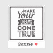 Schwarz macht Ihre Träume wahr Aufkleber (Blatt)