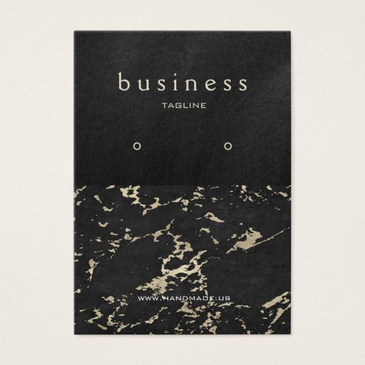 Schwarz-Marmor-Ohrring-Anzeige (Vorderseite)