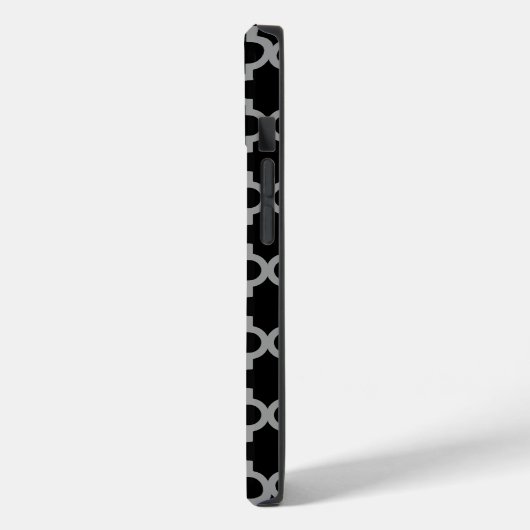 Schwarz-Marokkanisch-Stimmungsquatrefolie Case-Mate iPhone Hülle (Rückseite / Links)