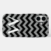 Schwarz-Marokkanischer Moods Chevrons mit Monogram Case-Mate iPhone Hülle (Rückseite (Horizontal))