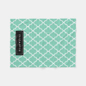 Schwarz-Meer-Quatrefolie | Fleece Blanket (Vorderseite (Horizontal))