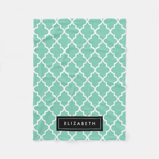 Schwarz-Meer-Quatrefolie | Fleece Blanket (Vorderseite)