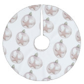 Schwarz-Meer-Sterne-Ornament-Muster Baumrinde Polyester Weihnachtsbaumdecke (Vorderseite)