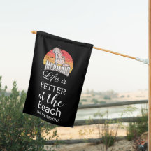 Schwarz | MERMAID Personalisiert Beach House
