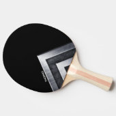 Schwarz-Metall-Muster Mit Monogramm Tischtennis Schläger (Seitenansicht)