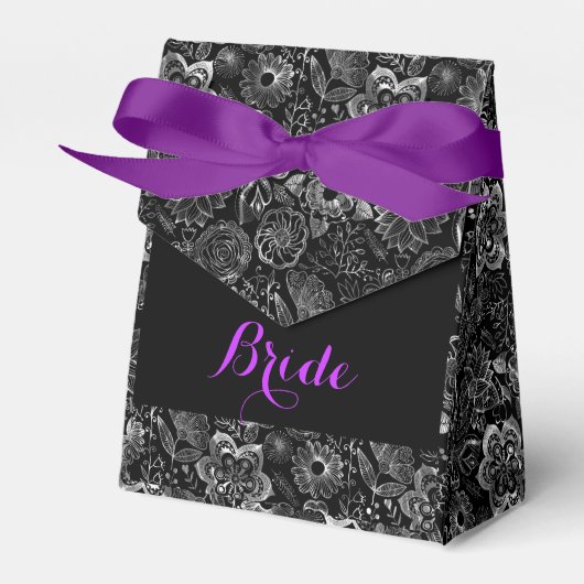 Schwarz/Metallisch-Silberne, monogrammatikalisch Geschenkschachtel (Vorderseite)