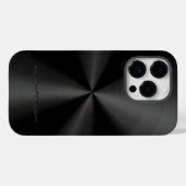 Schwarz-Metallisches Muster aus Edelstahl Look 3 Case-Mate iPhone Hülle (Rückseite (Horizontal))
