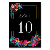 Schwarz-Mexikanisch-Fiesta-Hochzeit Tischnummer (Rückseite)