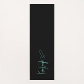 Schwarz-Mini-Skriptname mit Herz-Reversible Yogamatte (Vorderseite)