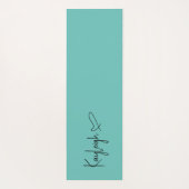 Schwarz-Mini-Skriptname mit Herz-Reversible Yogamatte (Rückseite)