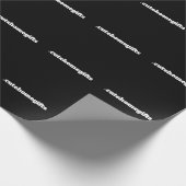 Schwarz Minimal Moderne Elegantes Business Geschenkpapier (Ecke)