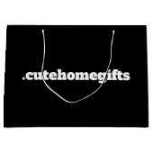 Schwarz Minimal Moderne Elegantes Business Große Geschenktüte (Vorderseite)