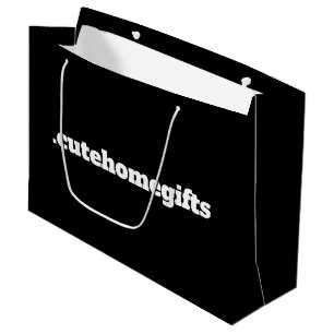Schwarz Minimal Moderne Elegantes Business Große Geschenktüte