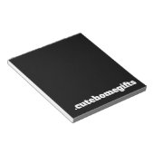 Schwarz Minimal Moderne Elegantes Business Notizblock (angewinkelt)