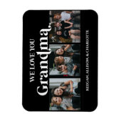 Schwarz Minimal Retro Wir Liebe Sie Oma 3 Bild Magnet (Vertikal)