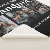 Schwarz Minimal Retro Wir Liebe Sie Oma 3 Bild Sherpadecke (3/4)