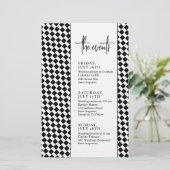 Schwarz-Minimal-Text-Hochzeiten-Terminals (Stehend Vorderseite)