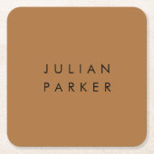 Schwarz-Minimalbraun Rechteckiger Pappuntersetzer (Vorderseite)