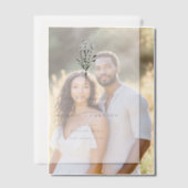 Schwarz-Minimalistisch-Botanisch Save the Date Pergament Einladungen (Versatz (Ehepaar))