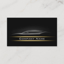 Schwarz-Minimalistisch-Gelb-Linien-Auto dunkles La Visitenkarte