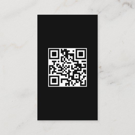 Schwarz Minimalistisch Gelbe Linie Auto Dunkel qr Visitenkarte (Rückseite)