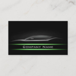 Schwarz-Minimalistisch-grüne Linie Auto dunkler La Visitenkarte