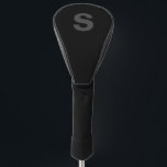 Schwarz-Minimalistisch-Modern-Monogramm Golf Headcover<br><div class="desc">Wenn Sie Golfer sind, zeigen Sie mit diesem Black Minimalistisch Modern Monogram Golf Head Cover Ihre elegante Seite. Es ist mit einem anpassbaren schwarzen Hintergrund entworfen und Sie können es in Ihre Lieblingsfarbe ändern, indem Sie einfach auf die Option Vorlage personalisieren klicken. Initial ist in dunkelgrauem, trendigem, grobkörnigem Schriftsatz in...</div>