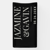 Schwarz Minimalistisch Moderne Personalisierte Hoc Banner (Vertikal)