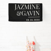 Schwarz Minimalistisch Moderne Personalisierte Hoc Banner (InSitu)