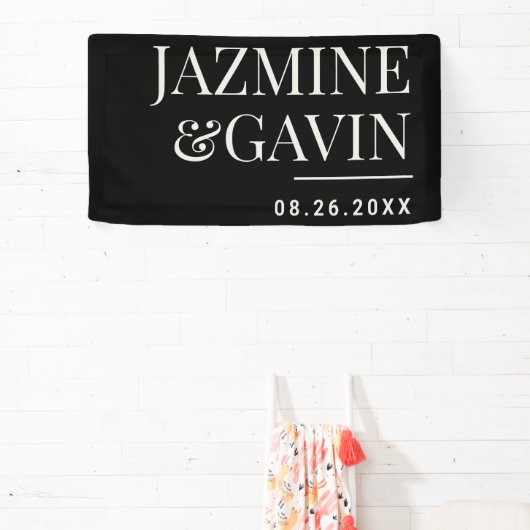 Schwarz Minimalistisch Moderne Personalisierte Hoc Banner (InSitu)