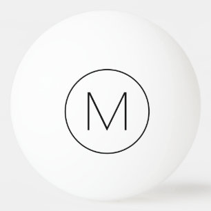 Schwarz-Minimalistisch-Moderner Schriftart-Monogra Tischtennisball