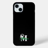 Schwarz-minimalistisch-monogrammatisch Case-Mate iPhone Hülle (Rückseite)