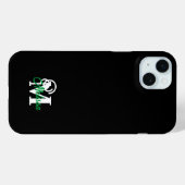 Schwarz-minimalistisch-monogrammatisch Case-Mate iPhone Hülle (Rückseite (Horizontal))