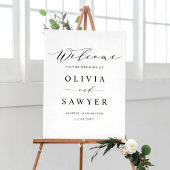 Schwarz-Minimalistisch-Script-Hochzeit Poster