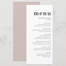 Schwarz-Minimalistisch-Serif-Script-Typografie Menükarte