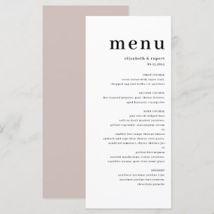 Schwarz-Minimalistisch-Serif-Script-Typografie Menükarte