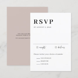 Schwarz-Minimalistisch-Serif-Script-Typografie RSVP Karte