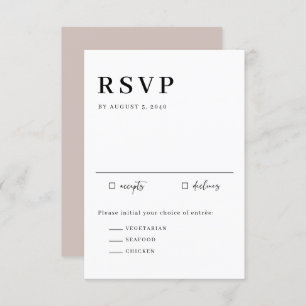 Schwarz-Minimalistisch-Serif-Script-Typografie RSVP Karte